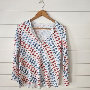 Roller Rabbit Size Small Moby The Whale Long Sleeve Shirt